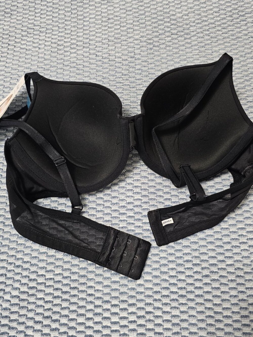Jockey Cushion Microfiber Black Underwire Sheer Bra - Size 36C NEW - Picture 4 of 4